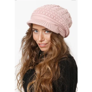 Triko Örme Çift Kat Vizörlü Bere