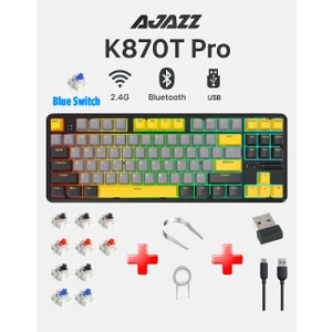 K870T Pro 3 Modlu Uyumlu Hot-Swap Rgb, Mekanik Klavye