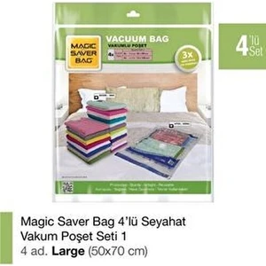 Magic Saver Bag 4'lü Vakumlu Poşet Seti 1