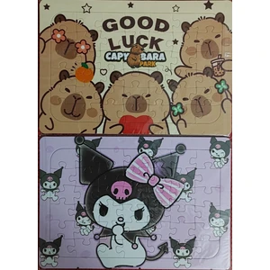 Ada Çanta Kırtasiye 2 Adet Puzzle Yap Boz (33CM*23CM*42PARÇA) (Capybara/kuromi)