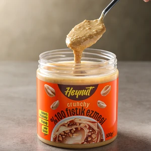 HeynuT %100 Fıstık Ezmesi Parçacıklı Kıvam 500 gr
