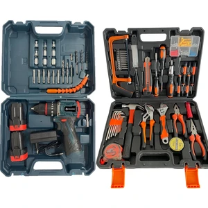 PH310 Akülü Kömürsüz Armut Batarya Vidalama Matkap Seti ve 105 Parça Özel Alışım Çelik Profesyonel Alet Takım Seti