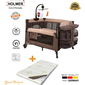Maxi Comfort Coolstyle Anne Yanı-Deluxe Kumaş Premium Oyun Parkı Bej + Aloevera Yatak 70X110 cm