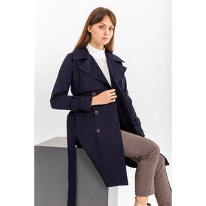 Pamuk Gabardin Midi Kadın Trençkot 1113