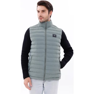 Erkek Nova Kumaş Şişme Yelek Hafif Dolgulu Fermuarlı Cepli Su Itici Rahat Kalıp