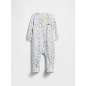 Bebek Mavi Işlemeli Desenli Tulum