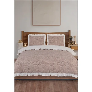 Uçkan Home %100 Pamuk Fırfırlı Çift Kişilik Nevresim Seti