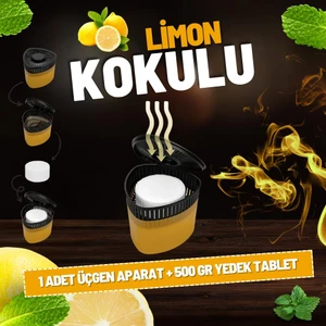 Gbmotion, Sarı, Limon Üçgen - Nem Alıcı Aparat + Rutubet Giderici Tablet (500 Gram)