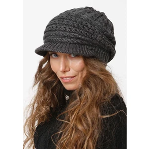 Triko Örme Çift Kat Vizörlü Bere