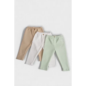 3'lü Pamuk Bebek Tayt