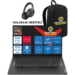 V15 Ryzen 7 7730U 8 GB Ram Ddr4 512 GB SSD 15,6" Fullhd WİN11PRO Notebook + Okatech Çanta