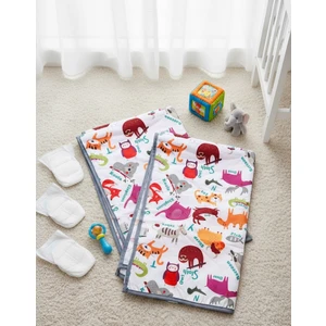 2 Adet, Zoo 65X85CM Ebatında, Ekstra Geniş, Sıvı Geçirmez, Askılı, Çok Amaçlı, Bebek Bakım Örtüsü