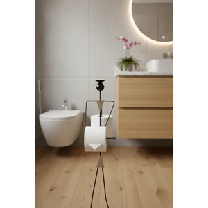 Dekoratif Tuvalet Kağıdı Askısı Insan Figürlü Minimalist Tuvalet Kağıtlığı Yedekli Banyo Toparlayıcı