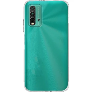Caseart Xiaomi Redmi 9t ile Uyumlu Kapak Kamera Korumalı Şarj Yeri Tıpalı Şeffaf Silikon Kılıf