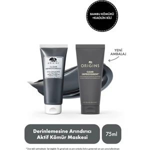 Clear Improvement Aktif Kömürlü Gözenek Karşıtı Yüz Maskesi 75 ml – Derinlemesine Temizlik ve Arındırma
