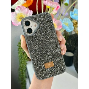 Go Aksesuar Iphone 16 Uyumlu Elmas Tasarımlı Taşlı Işıltılı Parlak Pırlanta Silikon Kılıf
