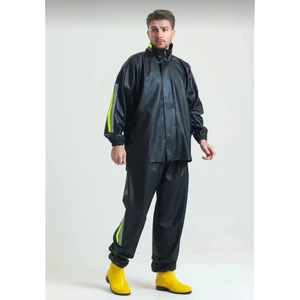 Motofit Reflektörlü Su Geçirmez Motorcu Kurye Yağmurluk Takımı Pvc Kumaş