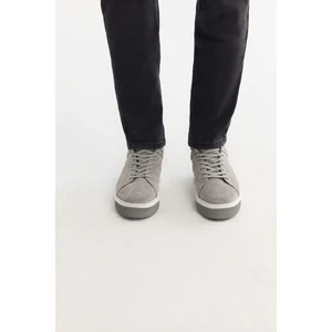 Avva Erkek Gri %100 Deri Esnek Taban Hafif Casual Ayakkabı  A42Y8000