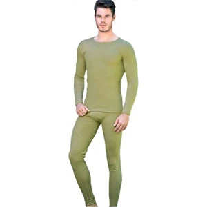 Erkek Askeri Haki Yeşil Termal Içlik Alt Üst Takım Dokuma Kumaş ile Yüksek Konfor ve Esneklik