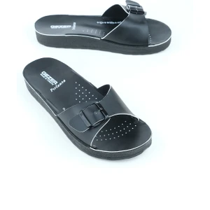 Yazlık Tek Toka Renkli Şerit Kadın Terlik