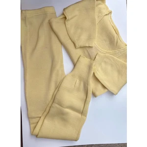 Sho Unisex Yün İçlik üst giyim takım kısa kol – Kışlık, Günlük Kullanım