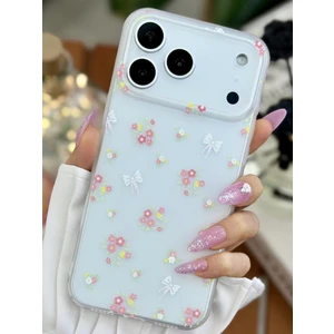 Go Aksesuar Iphone 17 Promax Uyumlu Darbe Önleyici Mat Şeffaf Baskılı Silikon Kılıf