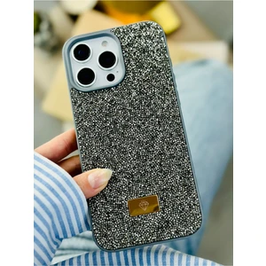 Go Aksesuar Iphone 16 Promax Uyumlu Elmas Tasarımlı Taşlı Işıltılı Parlak Pırlanta Silikon Kılıf