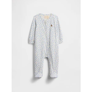 Bebek Mavi Işlemeli Desenli Tulum