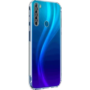 Caseart Xiaomi Redmi Note 8 ile Uyumlu Kapak Kamera Korumalı Şarj Yeri Tıpalı Şeffaf Silikon Kılıf
