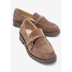 Galea Vizon Süet Tokalı Hakiki Deri Kadın Loafer Ayakkabı