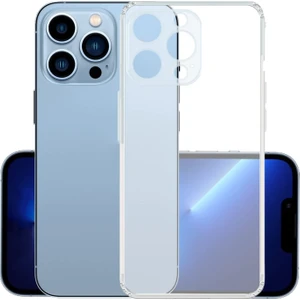 Caseart Apple iPhone 13 Promax ile Uyumlu Kapak Kamera Korumalı Şarj Yeri Tıpalı Şeffaf Silikon Kılıf