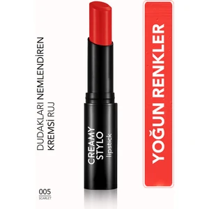 Creamy Stylo Yarı Parlak Bitişli Kremsi Ruj (05 Scarlet) 8682536013659