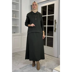 Rabia Şamlı Kumsal Triko Takım Haki