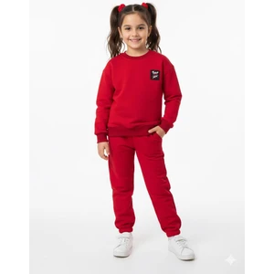 Uzun Kollu Şardonlu 3 Iplik Bel ve Paça Lastikli Çift Cepli Eşofman Takımı