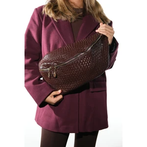 Venta Kahverengi Örgü Kadın Büyük Bel Çantası