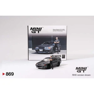 Mini Gt 1:64 Nissan Skyline Gt-R R32 Gunmetal + Tsugio Matsuda Figür (869) Diecast Model Araba