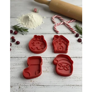 Yılbaşı Temalı Kurabiye Kalıbı 4'lü