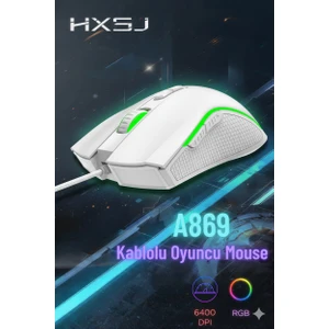 A869 Kablolu Rgb Oyuncu Mouse 6400DPI 7 Tuşlu