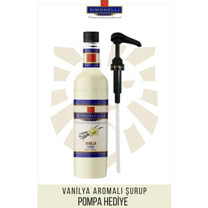 Kahve ve Kokteyl Şurubu Vanilya 700 ml + Pompa Sımonellı