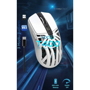 T400 Kablosuz 3 Modlu Dijital Göstergeli 650 Mah Batarya - Makrolu Oyuncu Mouse