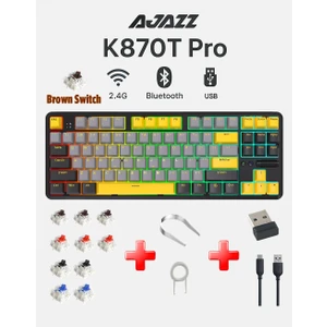 K870T Pro 3 Modlu Uyumlu Hot-Swap Rgb, Mekanik Klavye