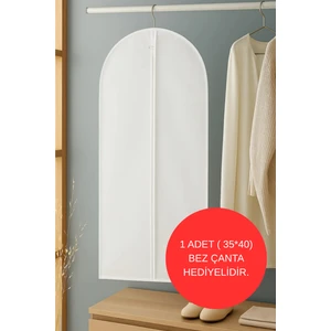 Abiye, Kıyafet, Elbise Kılıfı, Elbise Koruma Taşıma Kılıfı, Gamboç Beyaz, Elbise Hurcu