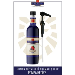Kahve ve Kokteyl Şurubu Orman Meyveleri Aromalı 700 ml + Pompa