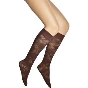 Ada Desenli Mikro Dizaltı Kadın Çorap