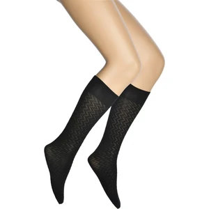 Irmak Desenli Mikro Dizaltı Kadın Çorap