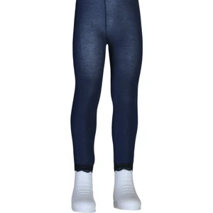 Bileği Dantelli Cotton Çocuk Tayt