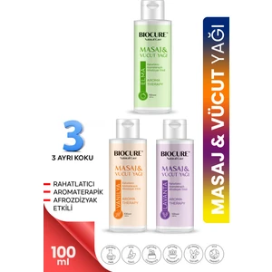 Rahatlatıcı - Aromaterapik Afrodizyak Etkili Masaj Yağı ve Vücut Bakım Yağı 3 Çeşit Bir Arada Mix