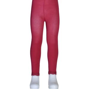 Bileği Dantelli Cotton Çocuk Tayt