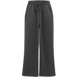 4782 Kadın Beli Lastikli Selanik Palazzo Pantolon Antrasit