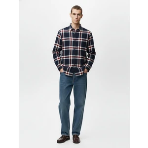 Uzun Kollu Kareli Siyah Gömlek